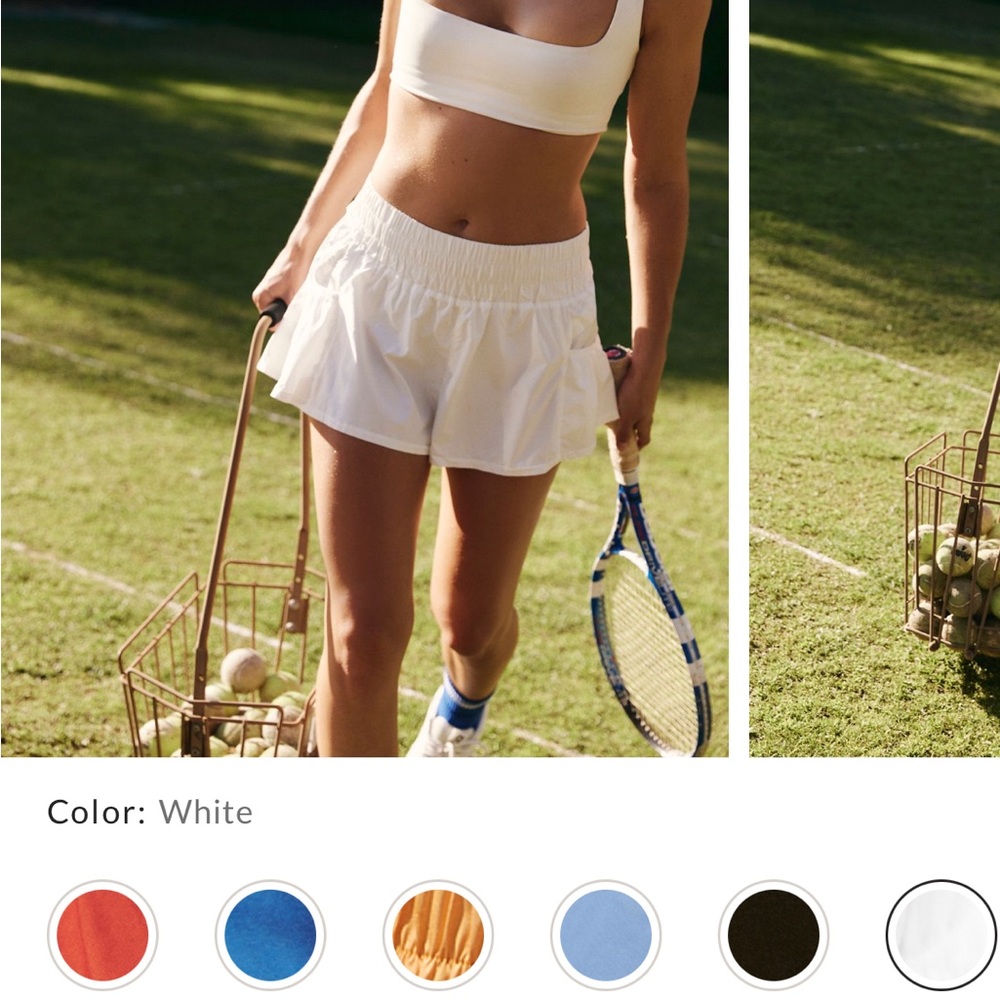 Women's White Athletic Shorts